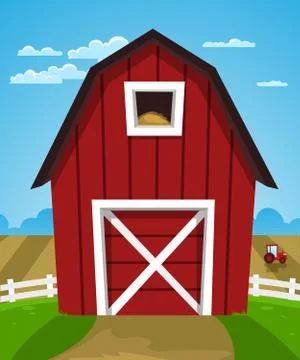 Red Farm Barn Stock Illustration