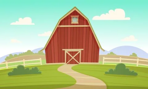 Red Farm Barn Stock-Illustration