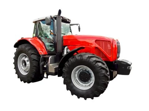 Red farm  tractor Stock Photos