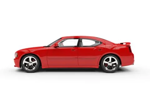 Red Fast Car Stock Illustration