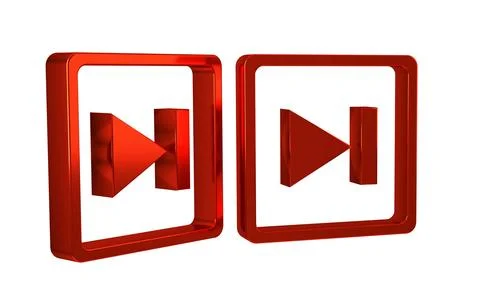 Red Fast forward icon isolated on transparent background. Stock Illustration