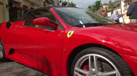Red Ferrari Stock Footage 56786587