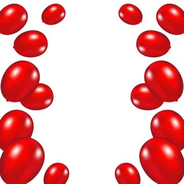 Red festive balloons background Stock Illustration