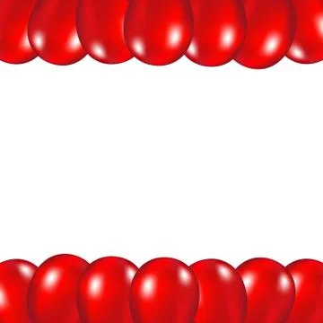 Red festive balloons background Stock Illustration