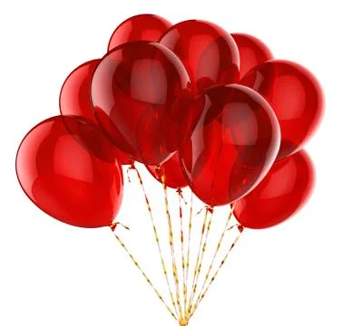Red festive balloons Stock Illustration