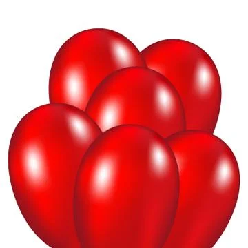 Red festive balloons Stock Illustration