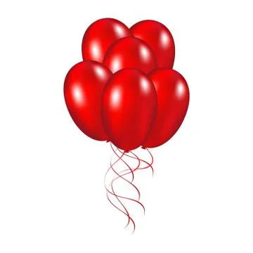 Red festive balloons Stock Illustration