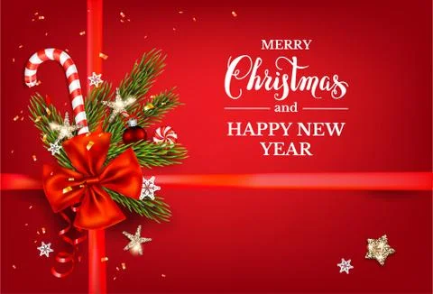 Red festive decor 스톡 일러스트
