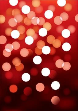 Red festive lights, vector background. Stock Illustration