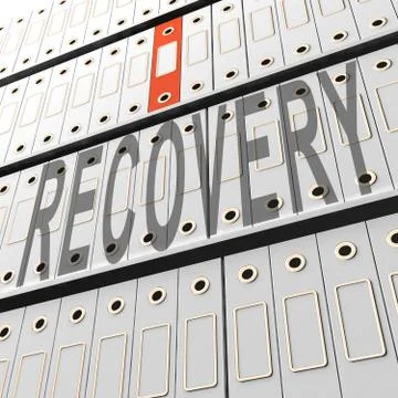 Red File Amongst White For Getting Office Organized Illustrazione stock