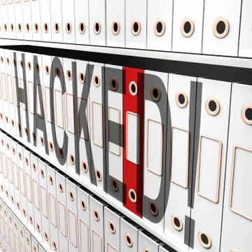 Red File Amongst White For Getting Office Organized Stock Illustration