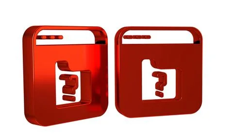 Red File missing icon isolated on transparent background. Stock Illustration