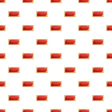 Red filled rectangle pattern repeating on white background Illustrazione stock