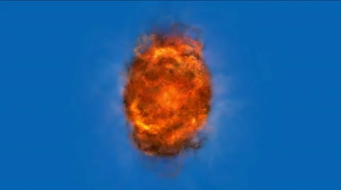 Red fire abstract video on a blue background Vidéo 12546573