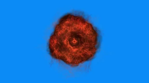Red fire abstract video on a blue background Vidéo 12546829