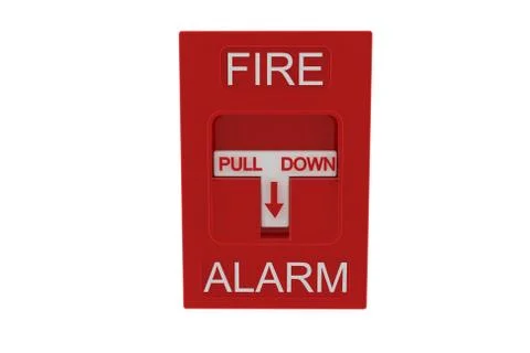Red fire alarm Stock Illustration