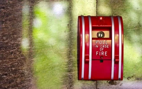 Red fire alarm Stock Photos