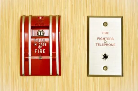 Red fire alarm Fotos de archivo