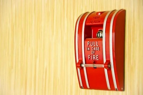 Red fire alarm Foto stock