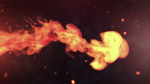 Red fire and particles, high-definition Vidéo 61481918