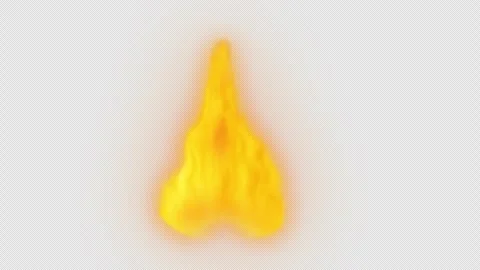 Red Fire Animation with Transparent Background Stock Footage 315623776