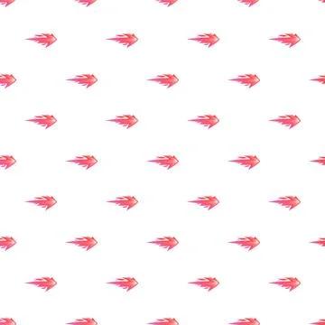 Red fire arrows repeatedly pointing right on white seamless pattern Stock Illustration
