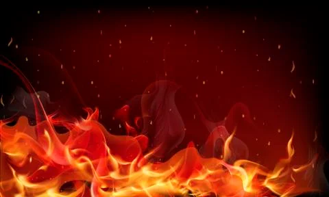Red fire background Illustrazione stock