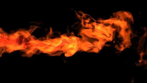 An red fire on a black background and alpha channel Vidéo 74923200