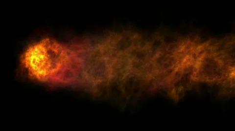 Red fire on black background, high-definition 3d render 動画素材 12546470