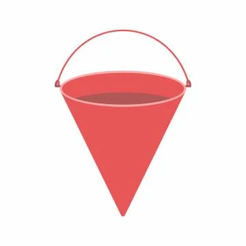 Red fire bucket Stock Illustration