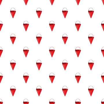 Red fire bucket pattern イラスト素材