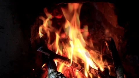 Red Fire Close up Stock Footage 116802781