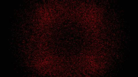 Red fire dots isolated on black night background. Explosion fire abstract b.. Stock Illustration