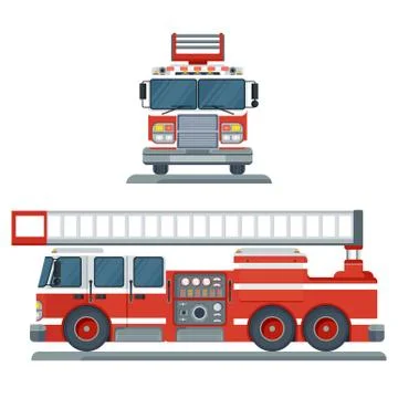 Red fire engine 스톡 일러스트