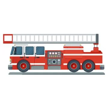 Red fire engine 스톡 일러스트