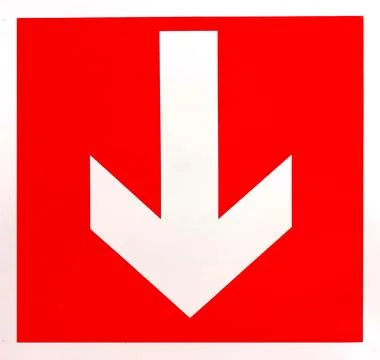 The red Fire exit sign indicates the direction of evacuation... Stock Illustration