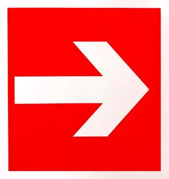 The red Fire exit sign indicates the direction of evacuation... Stock Illustration