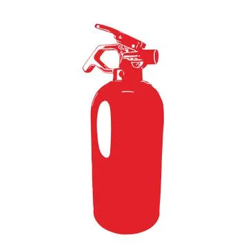 Red fire extinguisher Stock Illustration