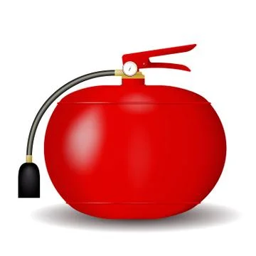 Red fire extinguisher. Stock Illustration