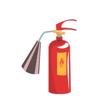 Red fire extinguisher vector Illustration イラスト素材