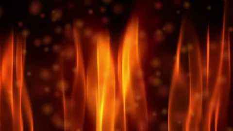 Red Fire Flame and Bokeh Stock Footage 90315636