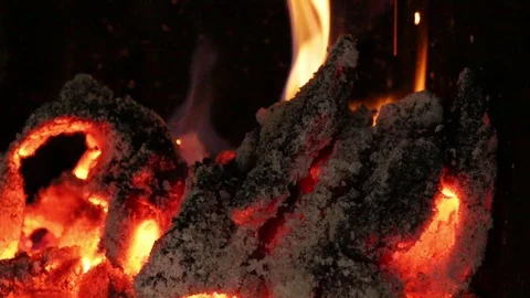 Red fire flames and heat Stock Footage 87081252