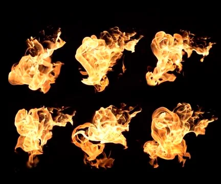 Red fire flames Stock Photos