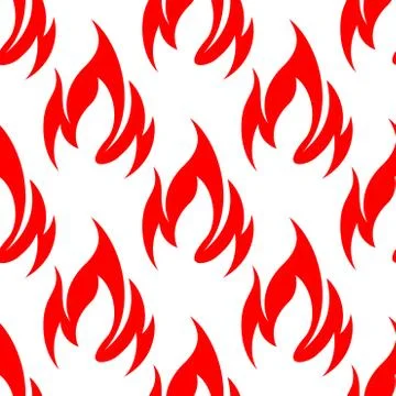 Red fire flames seamless pattern background イラスト素材