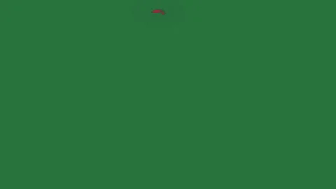 A red fire on green background and screen with white border dot it arrow green Video stock 335681357