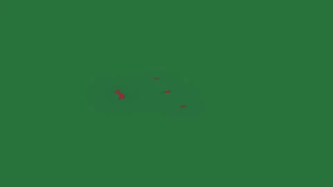 A red fire on green background and yellow screen with star it white border dot Stock Footage 335681381