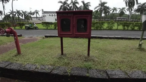 Red Fire Hydrant Box Stock Footage 280565437