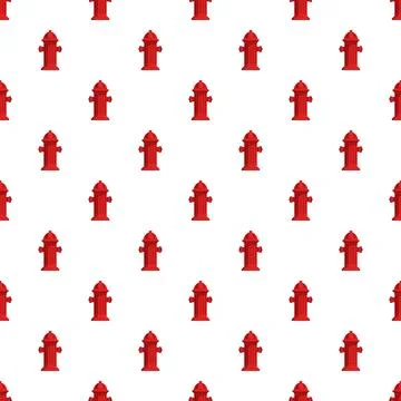Red fire hydrant continuous pattern for emergency safety design Illustrazione stock