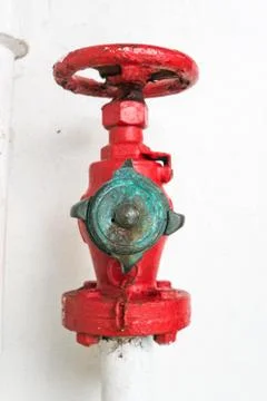 Red Fire Hydrant in the ferry. Stock Photos