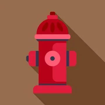Red fire hydrant icon illustrating urban safety Stock Illustration
